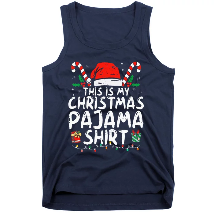 This Is My Christmas Pajama Funny Xmas Pjs Tank Top