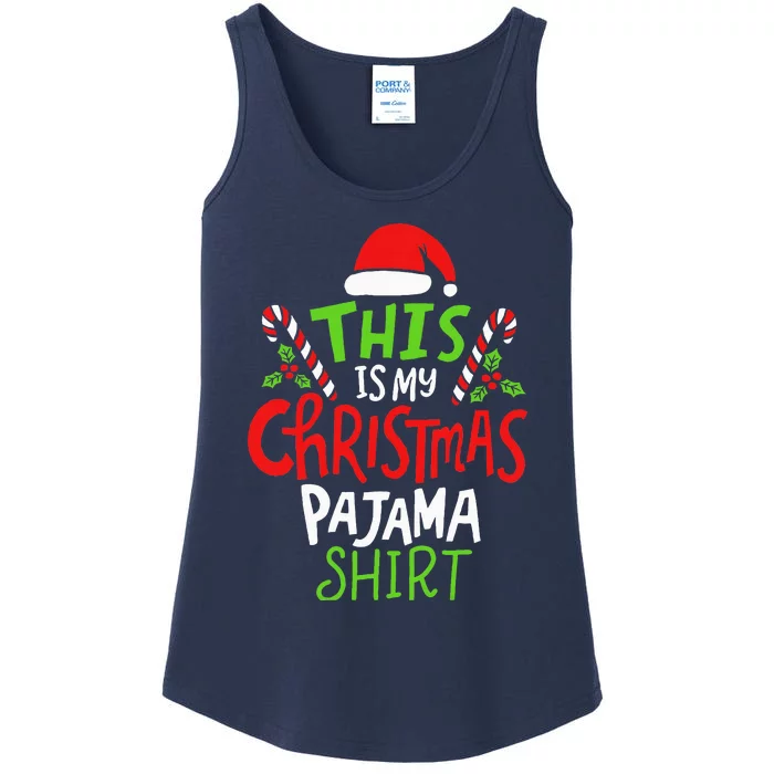 This Is My Christmas Pajama Ladies Essential Tank