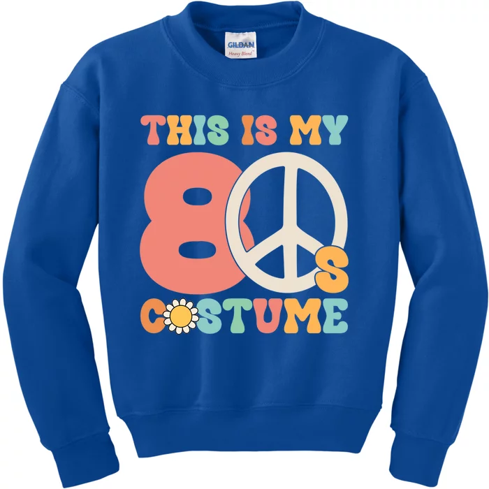 This Is My 80s Costume Peace Love Halloween Gift Kids Sweatshirt