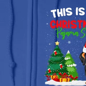 This Is My Christmas Pajama Cute Gift Dachshund Dog Owner Lover Cute Gift Full Zip Hoodie