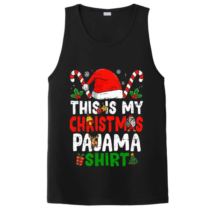 This Is My Christmas Pajama  Funny Christmas Performance Tank