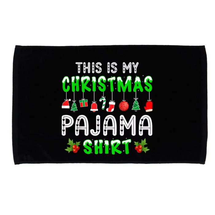 This Is My Christmas Pajama Shirt Microfiber Hand Towel