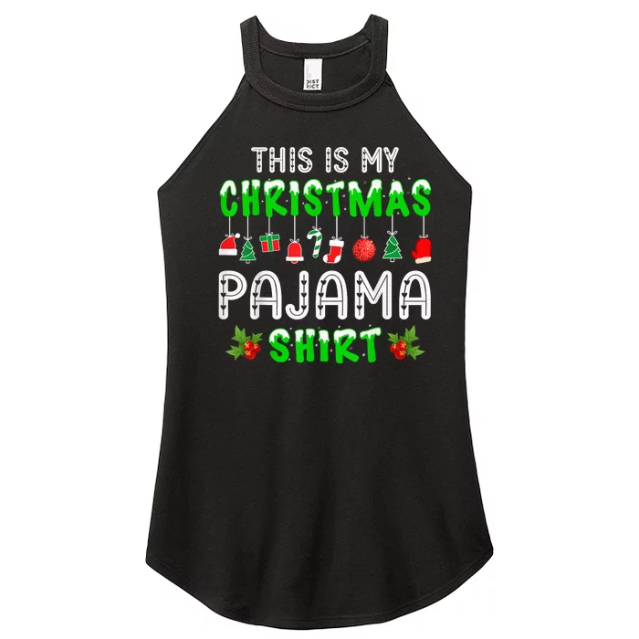 This Is My Christmas Pajama Shirt Women’s Perfect Tri Rocker Tank