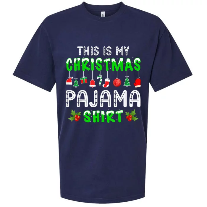 This Is My Christmas Pajama Shirt Sueded Cloud Jersey T-Shirt