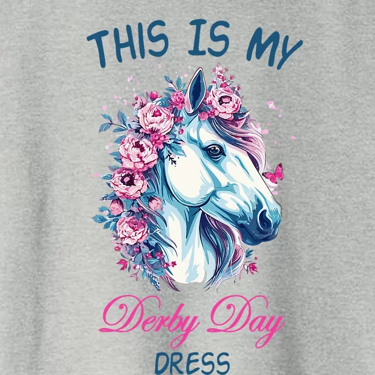 This Is My Derby Day Dress Flowers Butterfly Horse Racing Women's Crop Top Tee