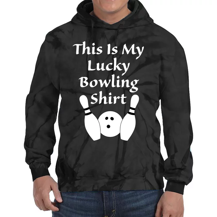 This Is My Lucky Bowling Gift League Sport Gift Tie Dye Hoodie