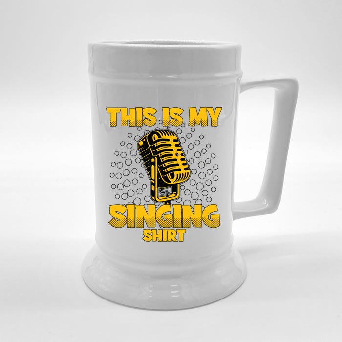 This Is My Singing Karaoke Lead Singer Gift Singing Front & Back Beer Stein