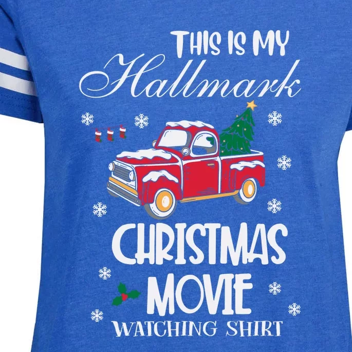 This Is My Christmas Movie Watching Shirt Enza Ladies Jersey Football T-Shirt