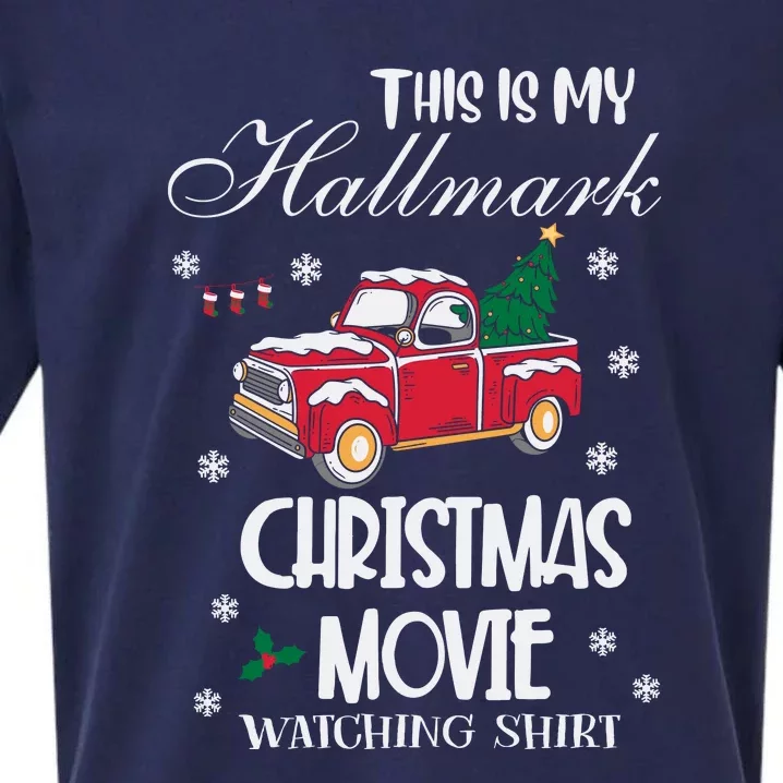 This Is My Christmas Movie Watching Shirt Sueded Cloud Jersey T-Shirt