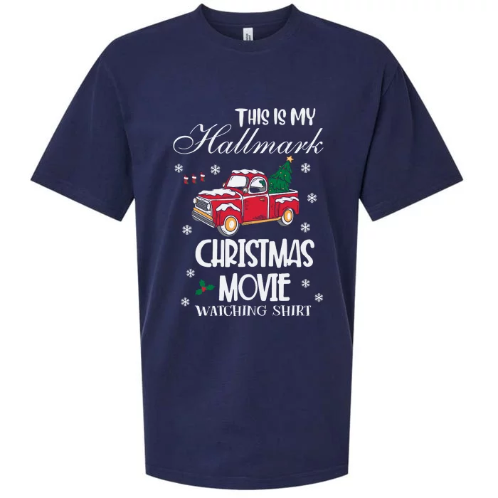 This Is My Christmas Movie Watching Shirt Sueded Cloud Jersey T-Shirt