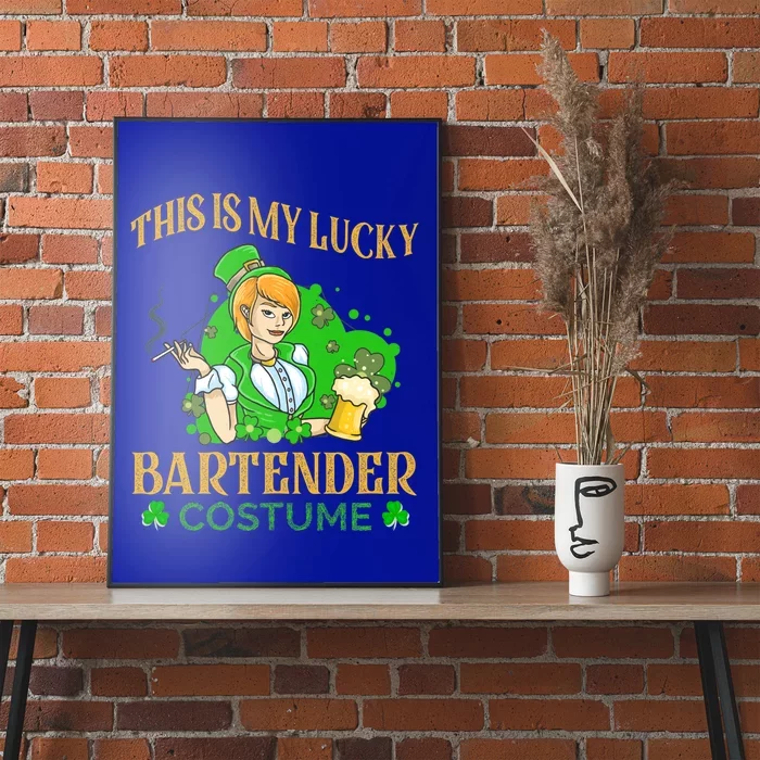 This Is My Lucky Bartender Costume Funny St Patrick Day Gift Poster