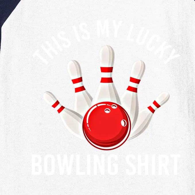 This Is My Lucky Bowling Gift Funny Bowler Gift Bowling Gift Baseball Sleeve Shirt