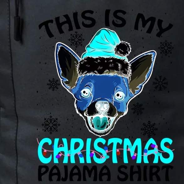 This Is My Christmas Pajama Gift Chihuahua Hat Santa Xmas Gift Daily Commute Backpack