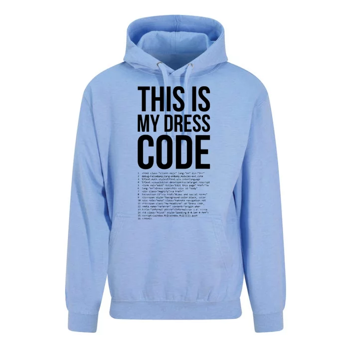 This Is My Dresscode Coder Developer Computer Nerd Code Gift Unisex Surf Hoodie