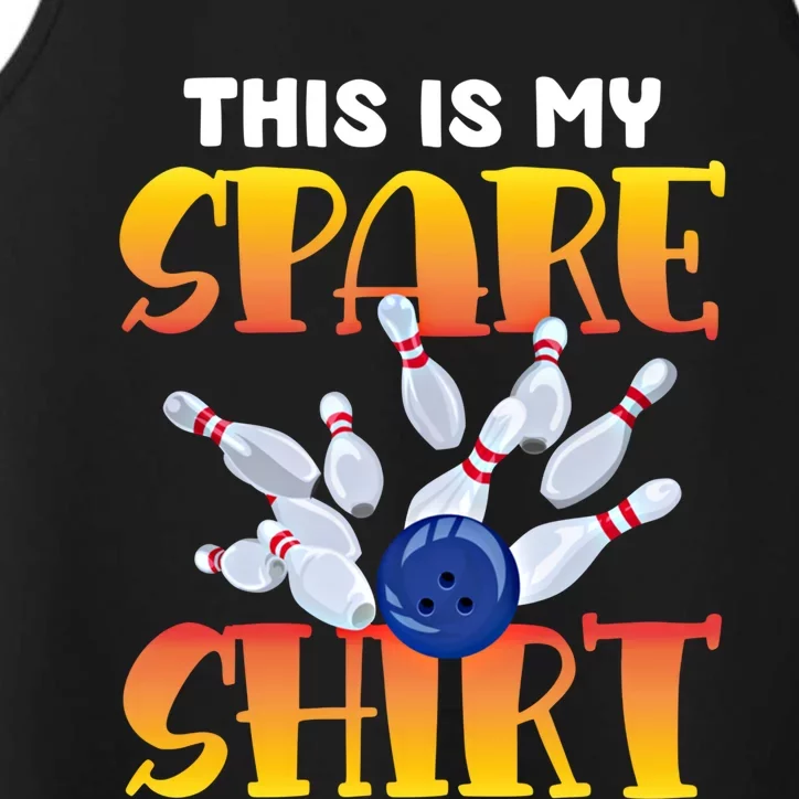 This Is My Spare 10 Pin Bowling Gift Bowling Team Cute Gift Performance Tank