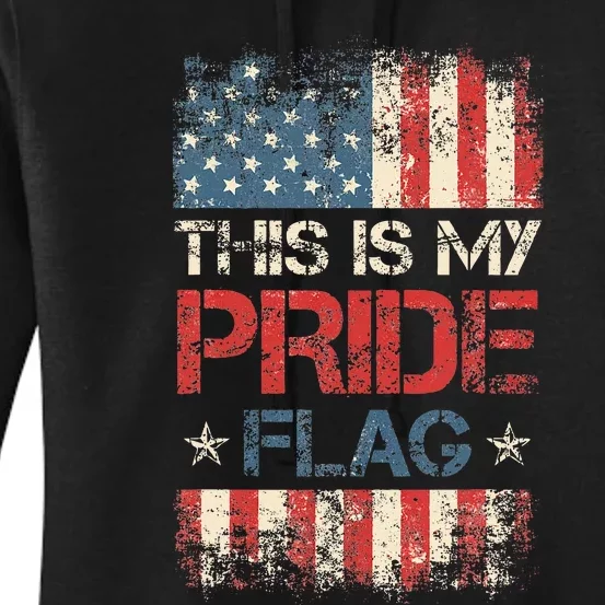 This Is My Pride Flag  American Flag Women's Pullover Hoodie