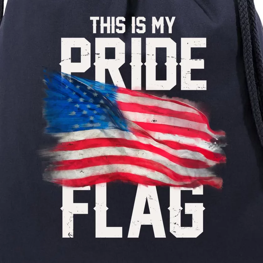 This Is My Pride Flag United States Patriot Flag Drawstring Bag