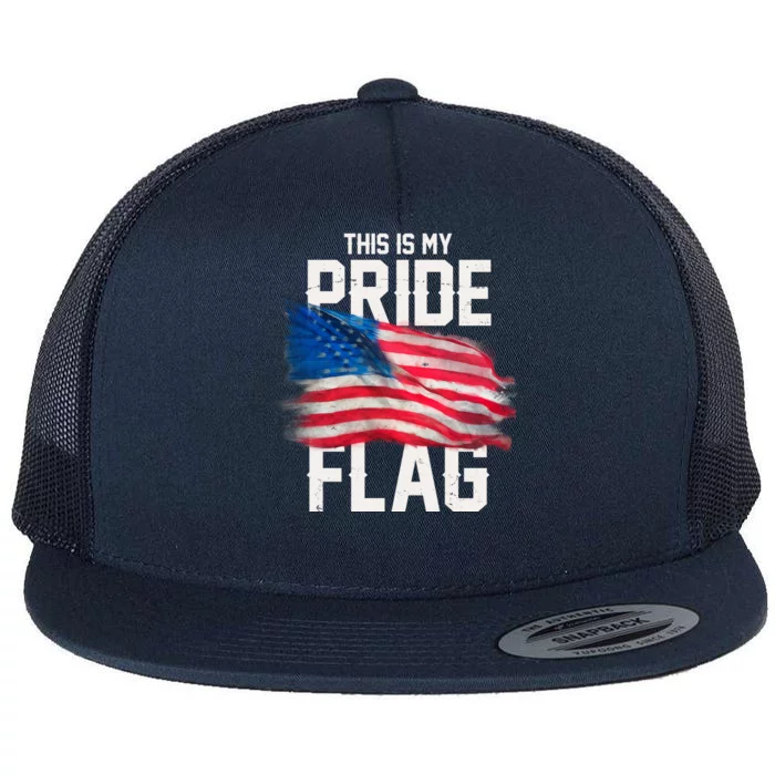 This Is My Pride Flag United States Patriot Flag Flat Bill Trucker Hat