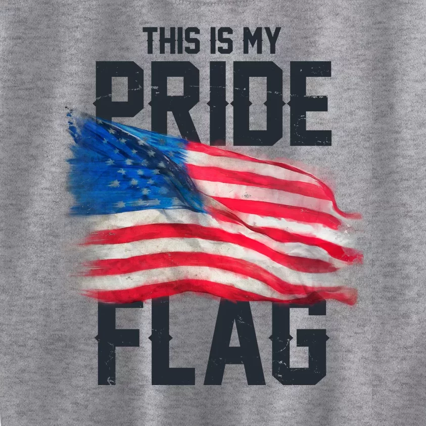 This Is My Pride Flag United States Patriot Flag Kids Sweatshirt