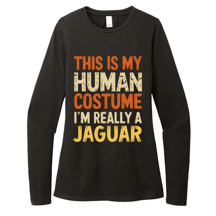 This Is My Human IM Really A Jaguar Halloween Womens CVC Long Sleeve Shirt