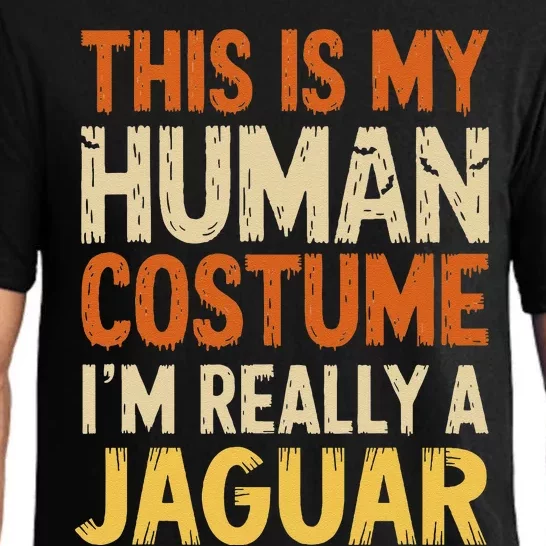 This Is My Human IM Really A Jaguar Halloween Pajama Set