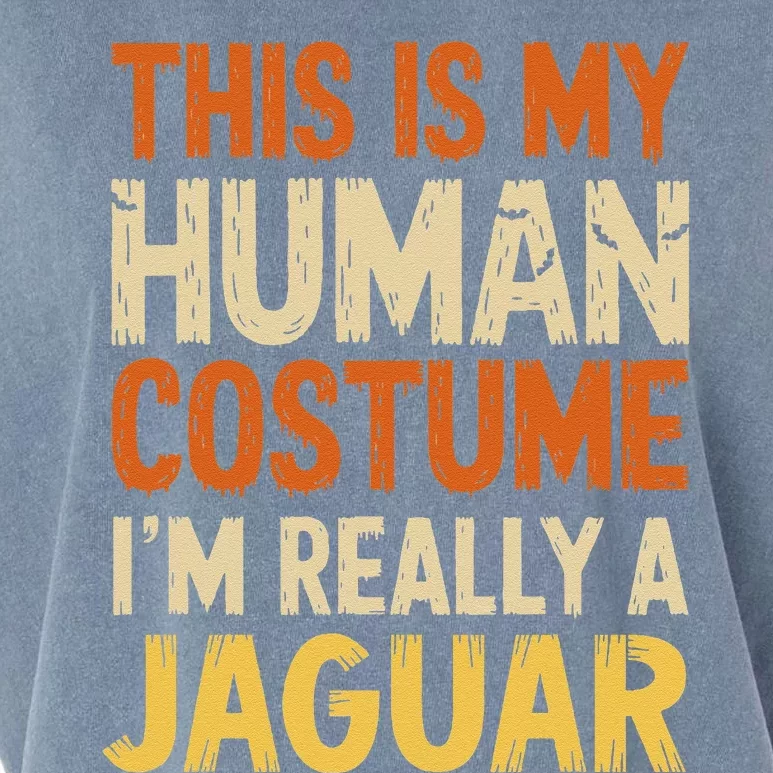 This Is My Human IM Really A Jaguar Halloween Garment-Dyed Women's Muscle Tee