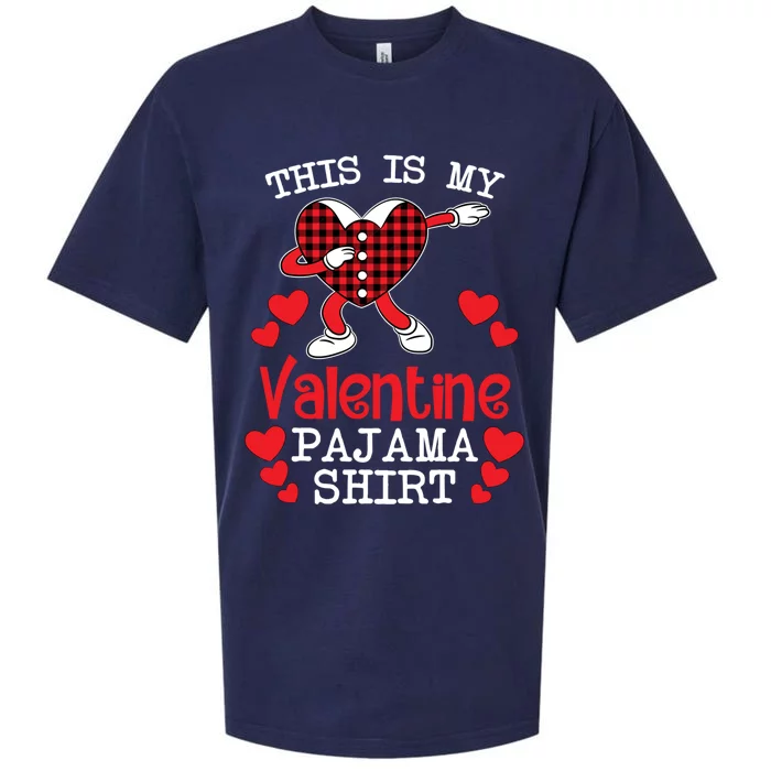 This Is My Valentine Pajama Great Gift Valentines Day Cool Plaid Cool Gift Sueded Cloud Jersey T-Shirt