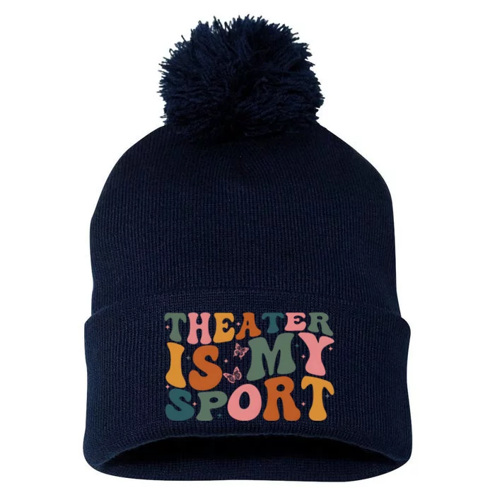 Theater Is My Sport Theater Lover Movie Lover Pom Pom 12in Knit Beanie