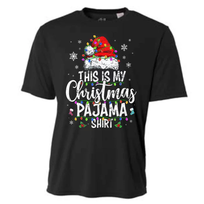 This Is My Christmas Pajama Xmas Pajama Cooling Performance Crew T-Shirt