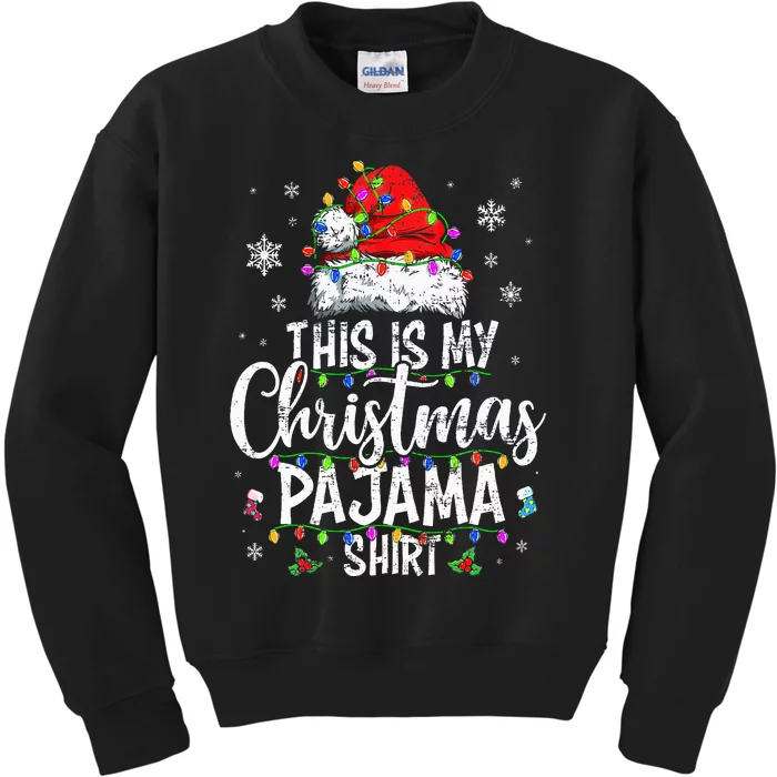 This Is My Christmas Pajama Xmas Pajama Kids Sweatshirt