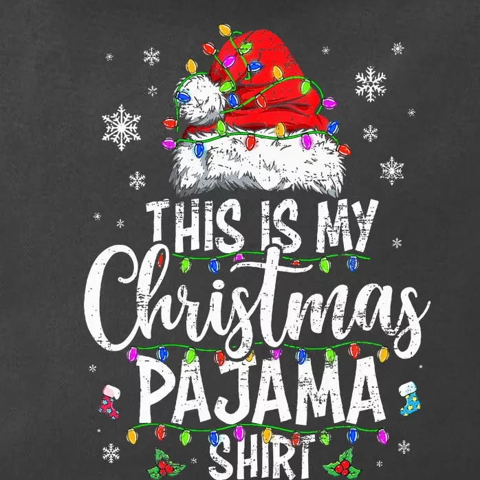 This Is My Christmas Pajama Xmas Pajama Zip Tote Bag