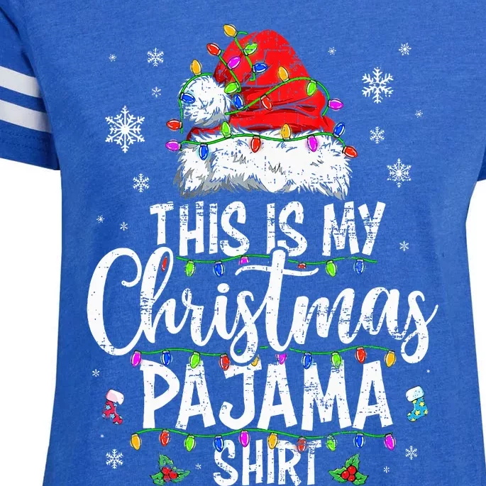 This Is My Christmas Pajama Xmas Pajama Enza Ladies Jersey Football T-Shirt