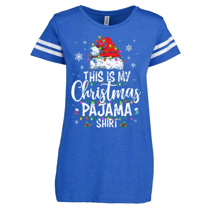 This Is My Christmas Pajama Xmas Pajama Enza Ladies Jersey Football T-Shirt