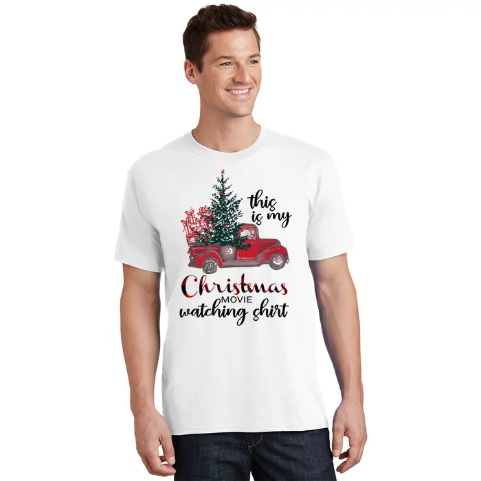 This Is My Christmas Movie Watching Vintage Red Truck T-Shirt