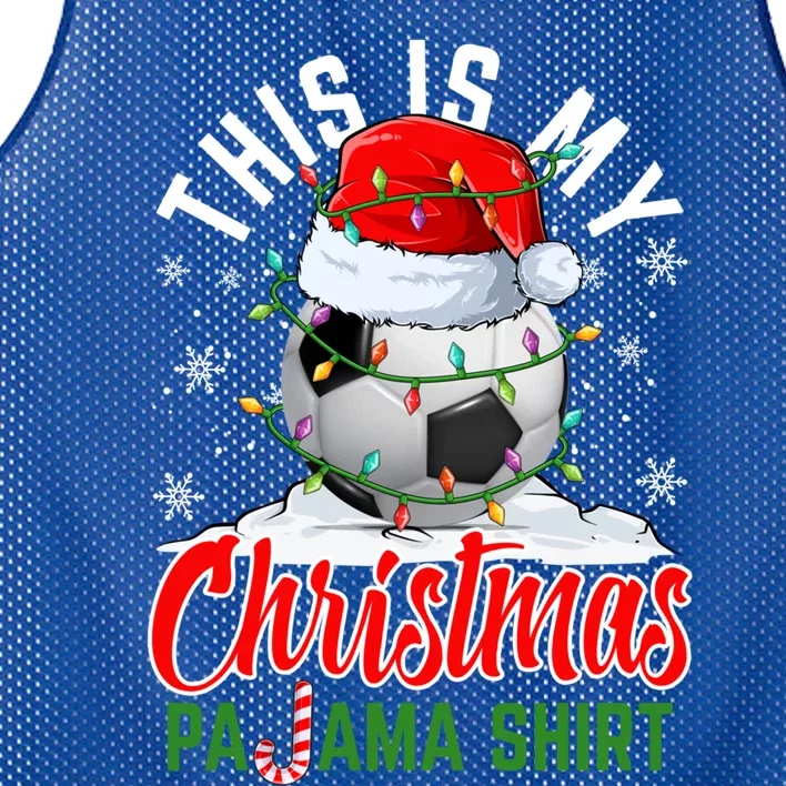 This Is My Christmas Pajama Meaningful Gift Soccer Player Xmas Holiday Meaningfu Mesh Reversible Basketball Jersey Tank