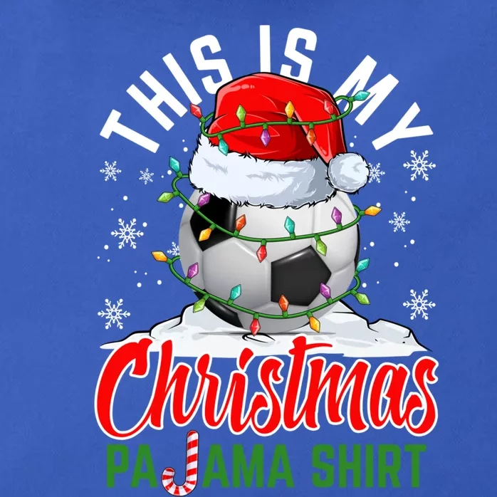 This Is My Christmas Pajama Meaningful Gift Soccer Player Xmas Holiday Meaningfu Zip Tote Bag