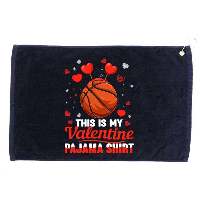 This Is My Valentine Pajama Gift Headband Basketball Player Gift Grommeted Golf Towel