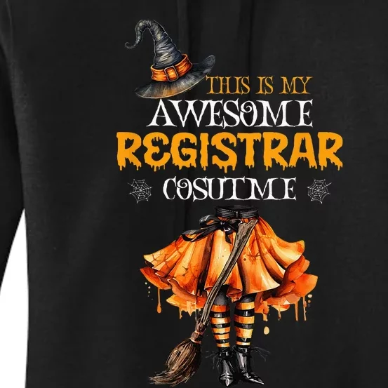 This Is My Halloween School Registrar Costume Funny Witch Women's Pullover Hoodie