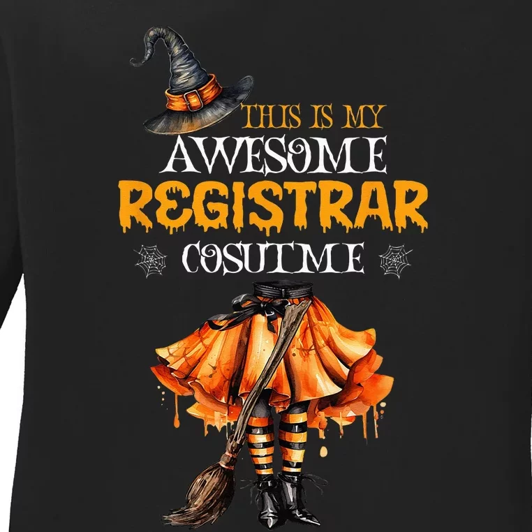 This Is My Halloween School Registrar Costume Funny Witch Ladies Long Sleeve Shirt