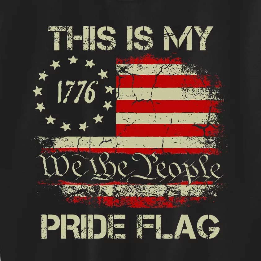 This Is My Pride Flag Usa American Kids Sweatshirt