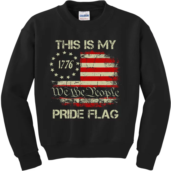 This Is My Pride Flag Usa American Kids Sweatshirt