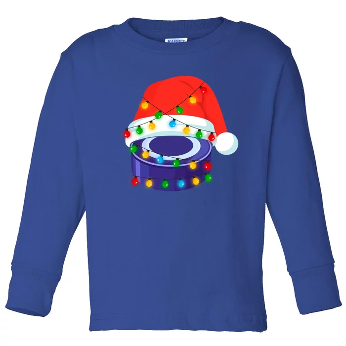 This Is My Christmas Pajama Hockey Ball Lover Xmas Lights Great Gift Toddler Long Sleeve Shirt