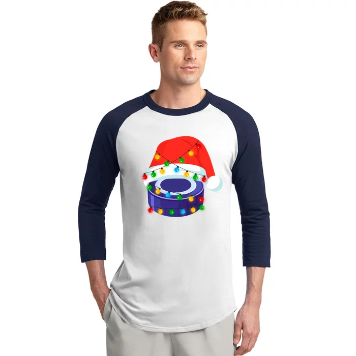 This Is My Christmas Pajama Hockey Ball Lover Xmas Lights Great Gift Baseball Sleeve Shirt