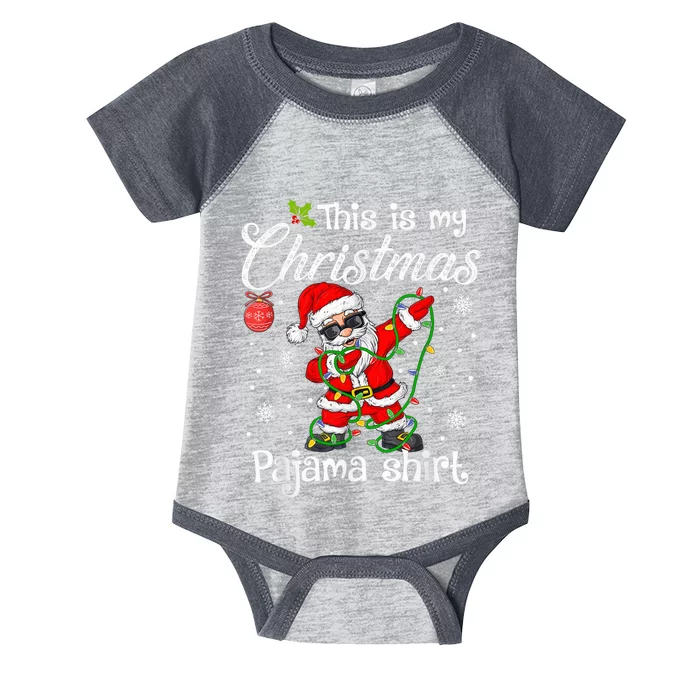 This Is My Christmas Pajama Dabbing Santa Christmas Pajamas Infant Baby Jersey Bodysuit