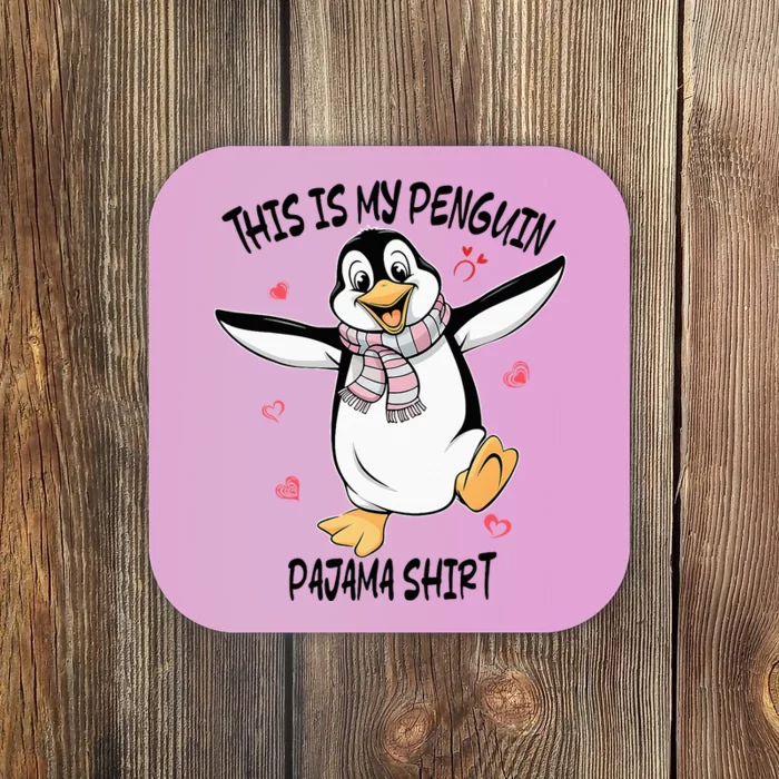 This Is My Penguin Pajama Penguin Lover Coaster