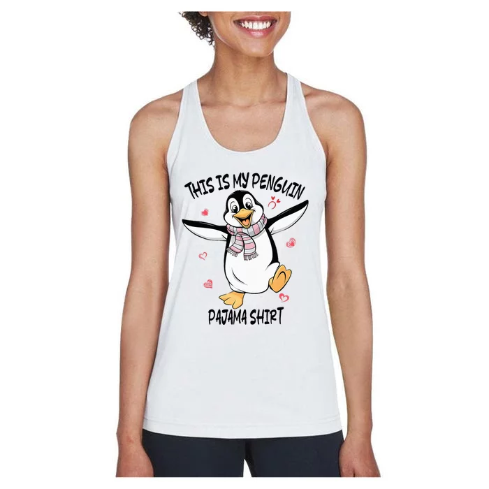 This Is My Penguin Pajama Penguin Lover Women's Racerback Tank