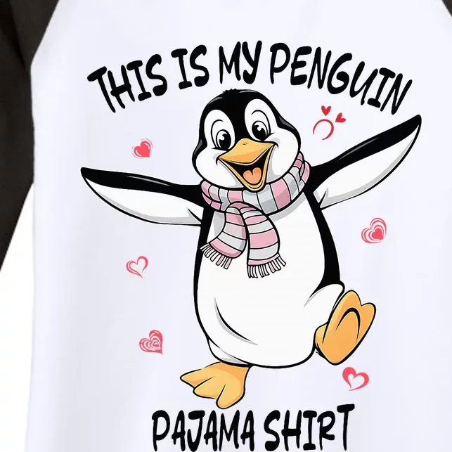 This Is My Penguin Pajama Penguin Lover Women's Tri-Blend 3/4-Sleeve Raglan Shirt