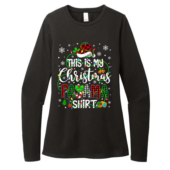 This Is My Christmas Pajama Matching Family Xmas Lights Womens CVC Long Sleeve Shirt