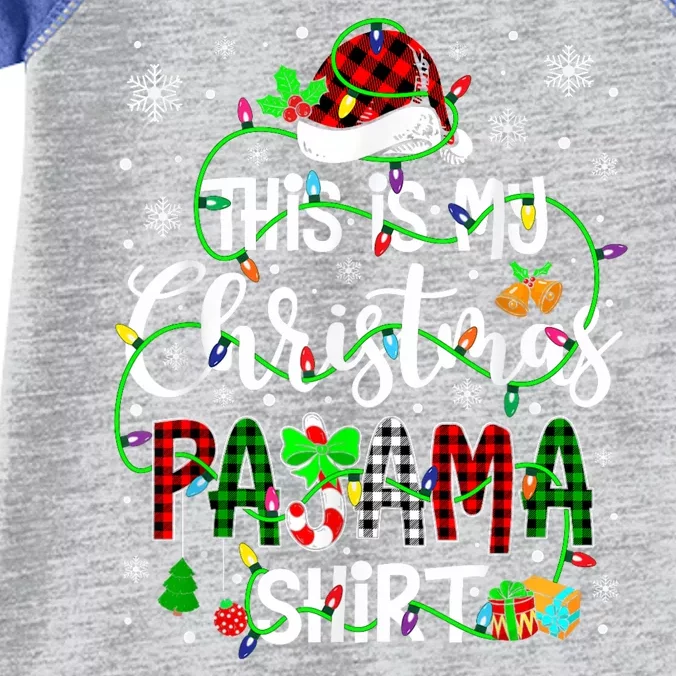 This Is My Christmas Pajama Matching Family Xmas Lights Infant Baby Jersey Bodysuit