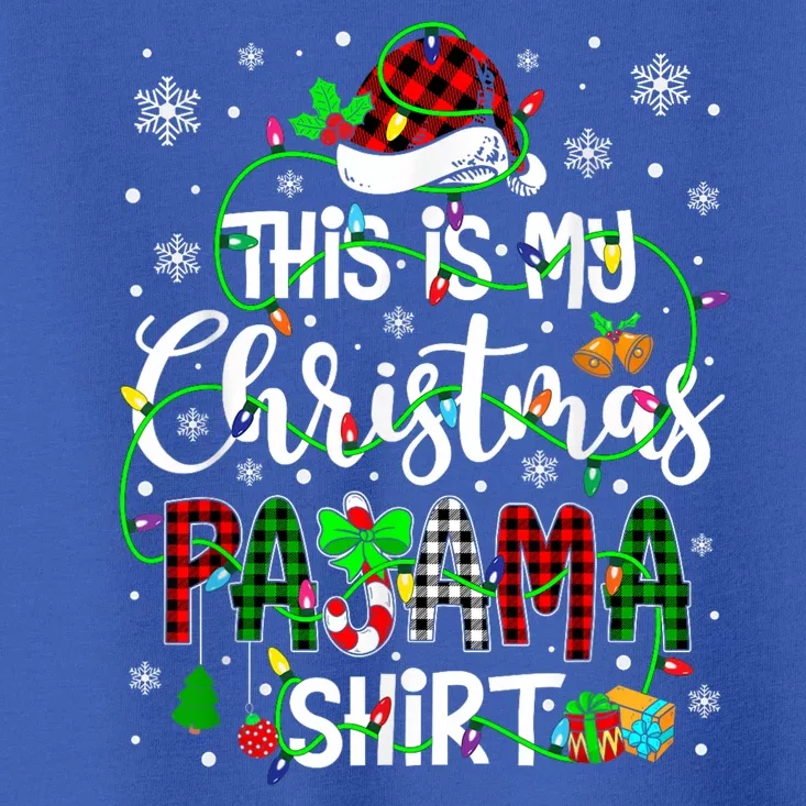 This Is My Christmas Pajama Matching Family Xmas Lights Toddler T-Shirt